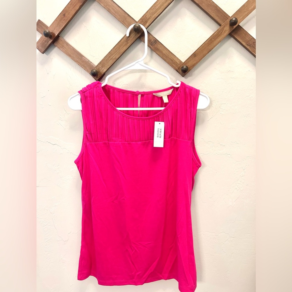 Banana Republic Women’s Pink Sleeveless Blouse Top Size M NWT
